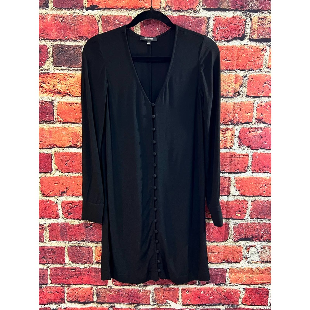 MADEWELL Heather Long-Sleeve Button-Front Mini Dress Size XXS